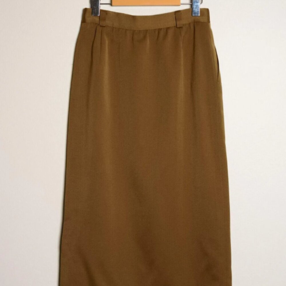 Vintage 80s Jobis Lined Pencil Midi Skirt